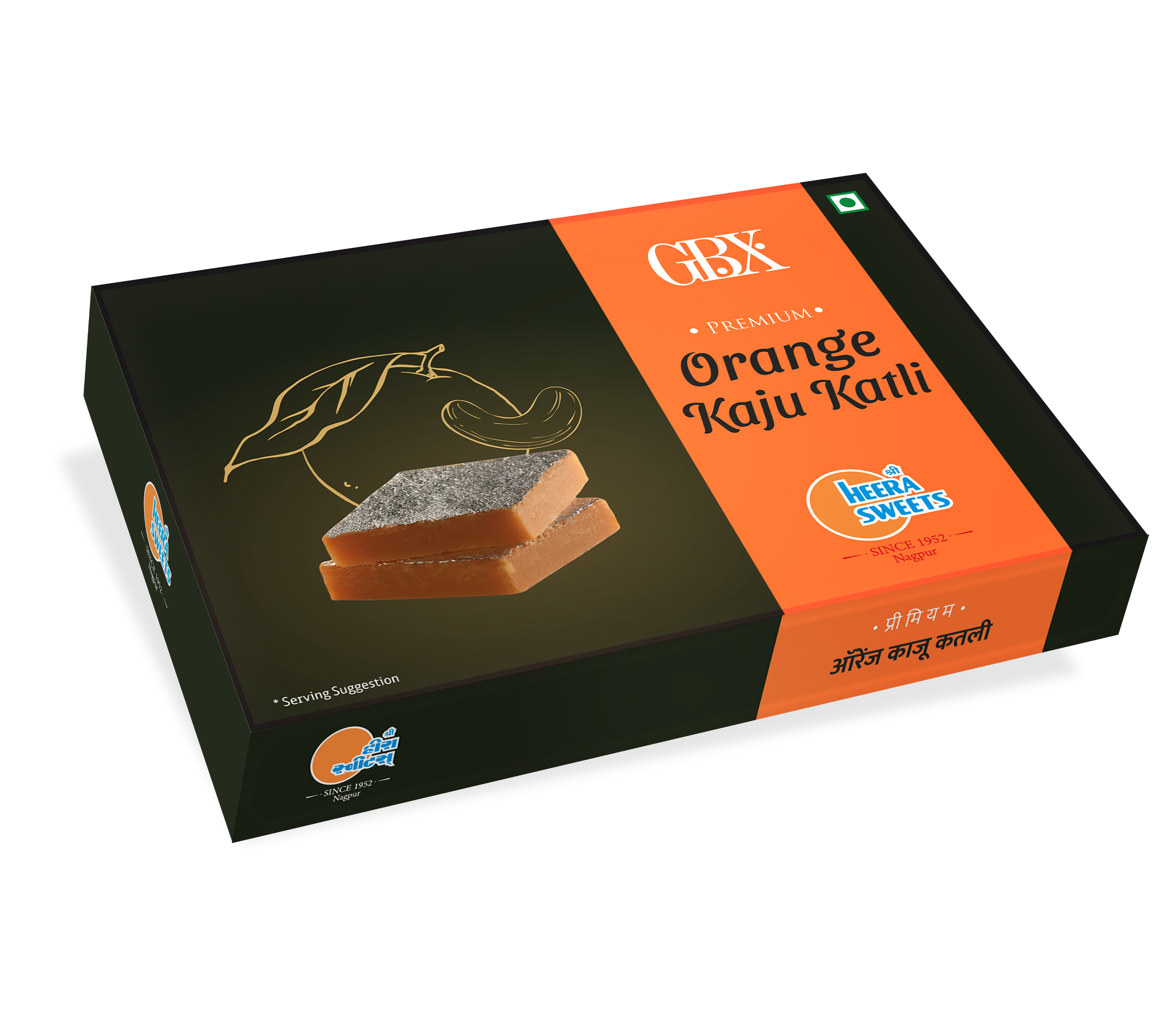 Orange Kaju Katli 200gm